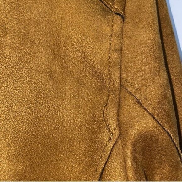 H&M Brown Biker Faux Suede Jacket(Size 8) - Picture 7 of 8